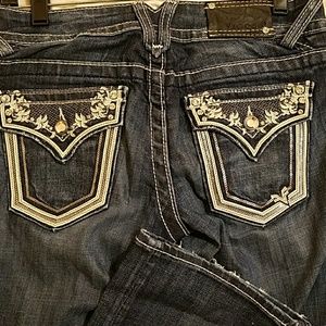 Vigoss Slim Boot Cut Jeans w. embellished pockets